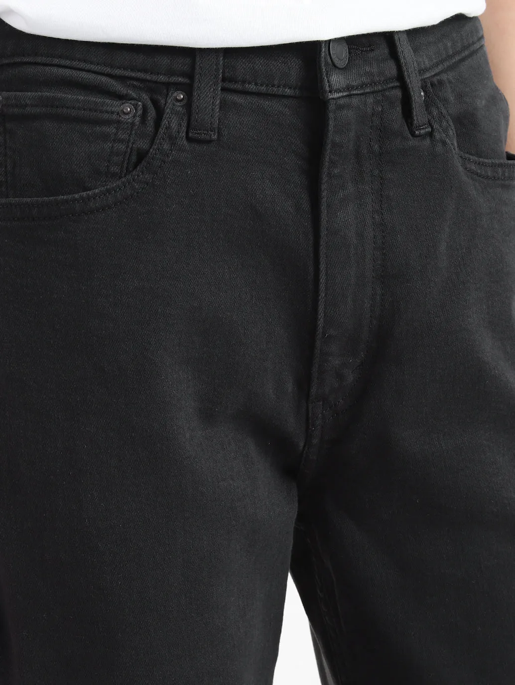 Women's Black Tapered Fit High Rise Jeans