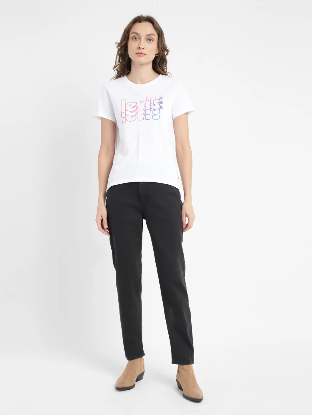 Women's Black Tapered Fit High Rise Jeans