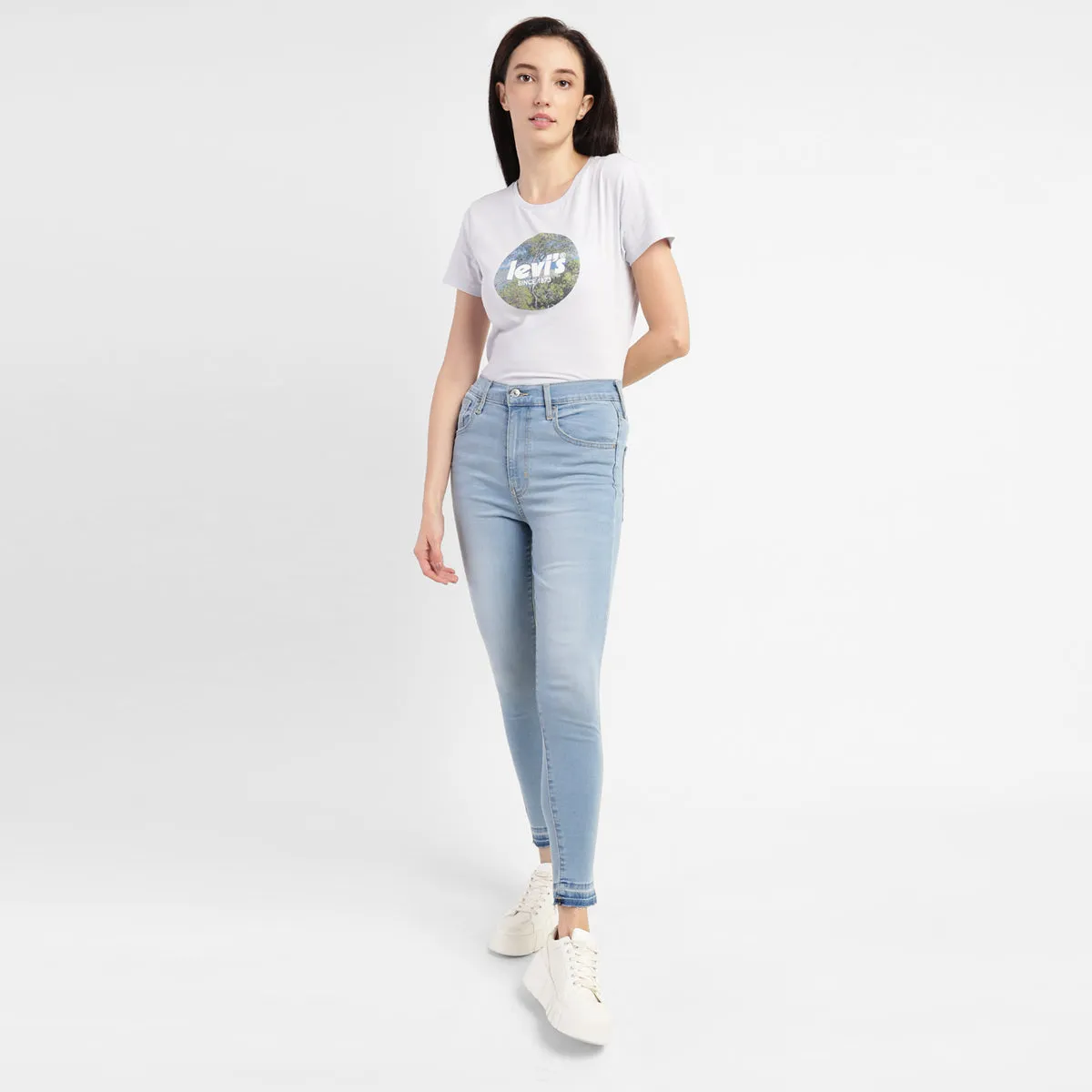 Women's Blue Skinny Fit High Rise Jeans