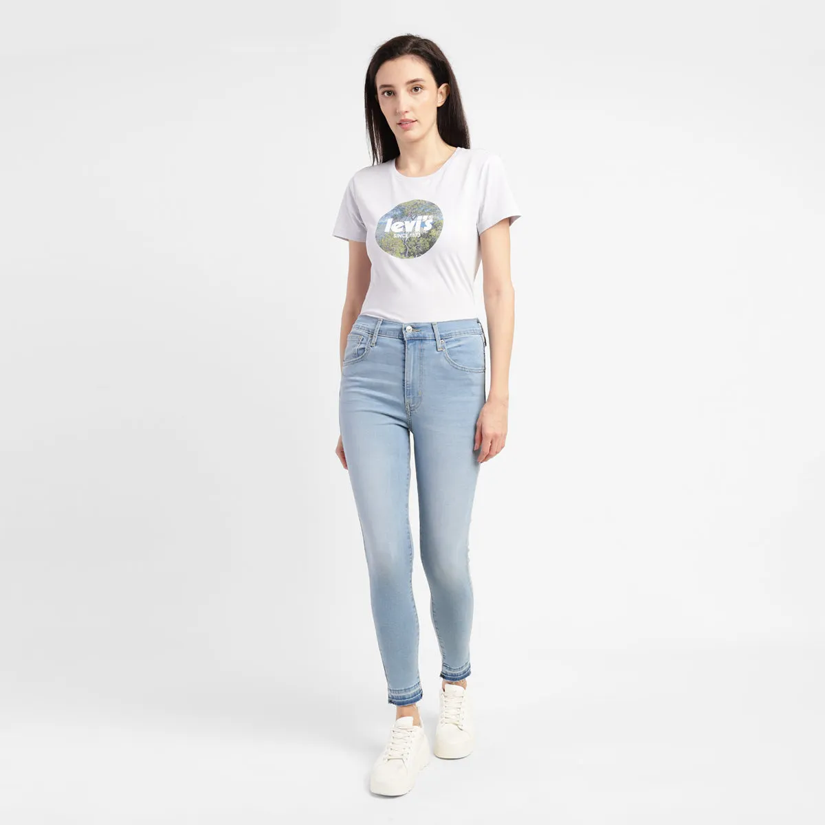 Women's Blue Skinny Fit High Rise Jeans