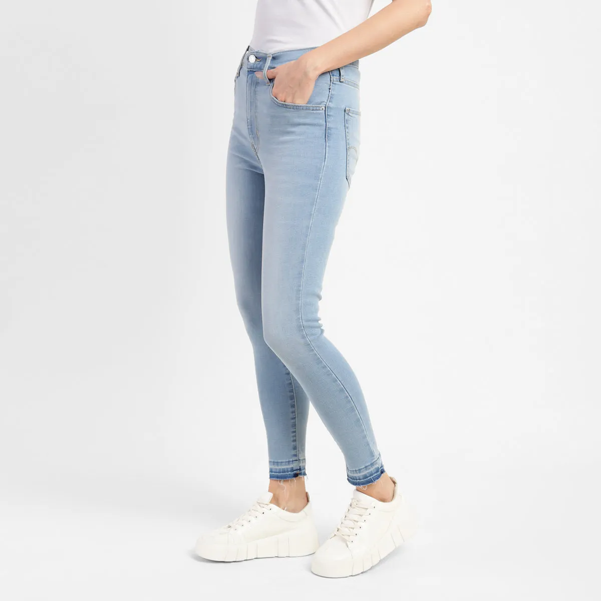 Women's Blue Skinny Fit High Rise Jeans