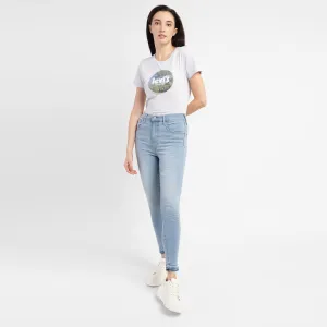 Women's Blue Skinny Fit High Rise Jeans
