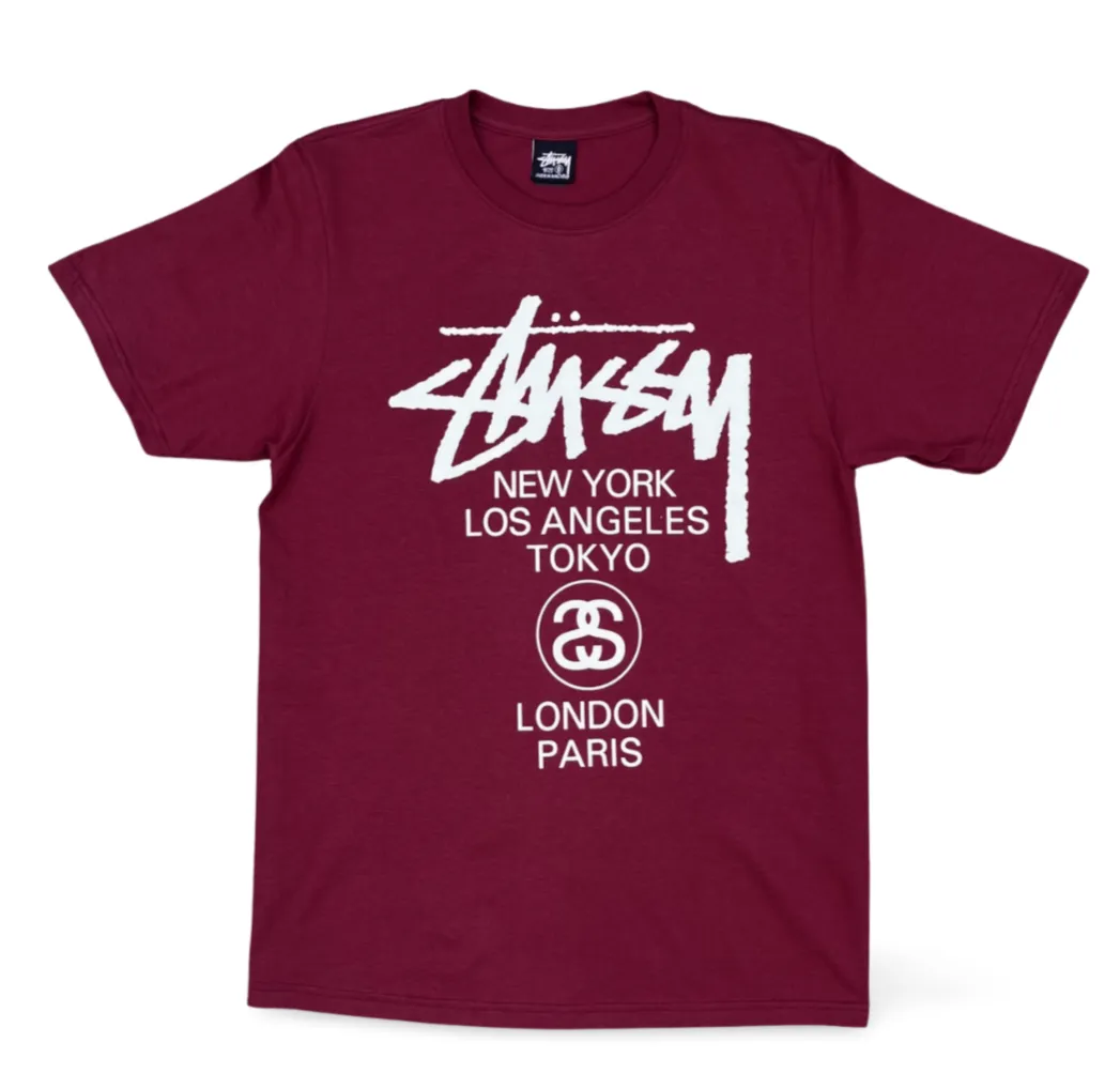 World Tour T-shirt - Burgundy
