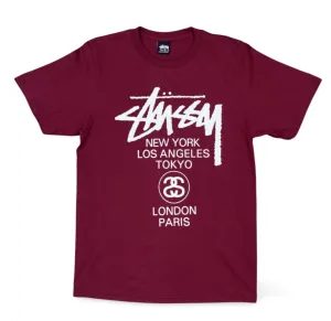World Tour T-shirt - Burgundy