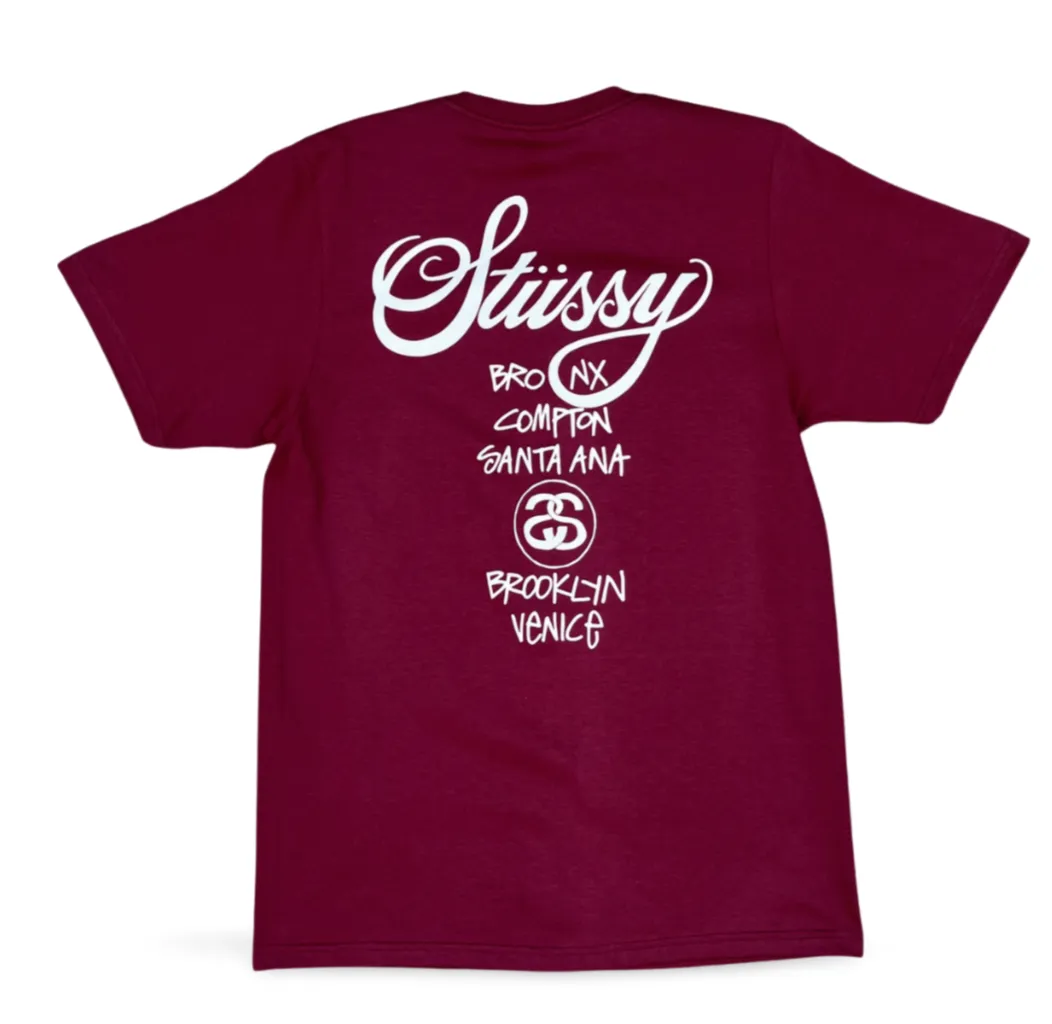 World Tour T-shirt - Burgundy