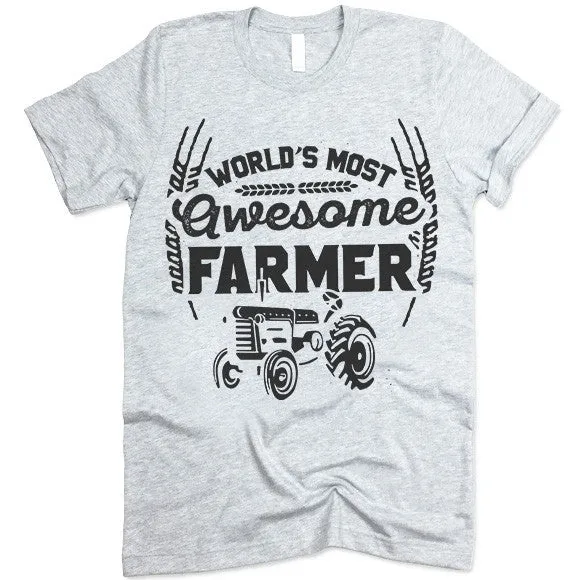 World's Most Awesome Farmer T Shirt