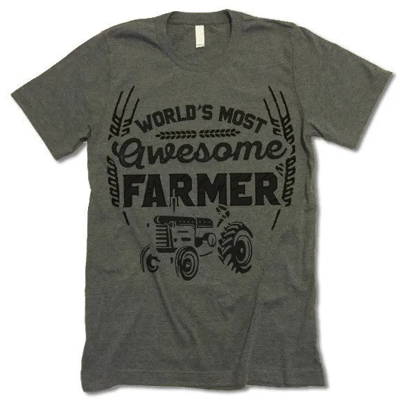 World's Most Awesome Farmer T Shirt