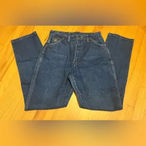 Wrangler Vintage 80s Dark Denim Horse Embroidery Jeans Junior Fit ‎ E36