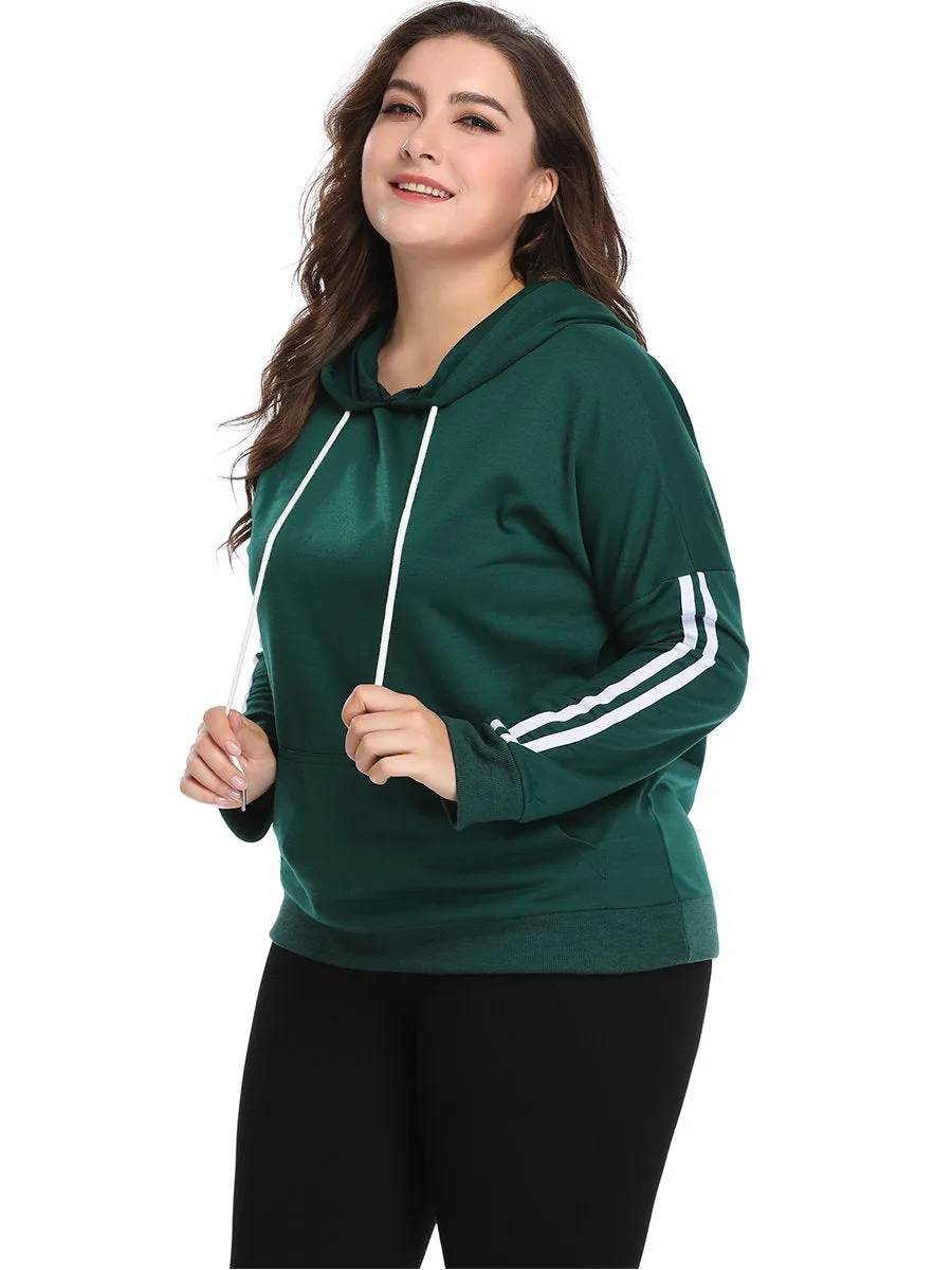 XL Fashion Hooded Long-sleeved Sweater