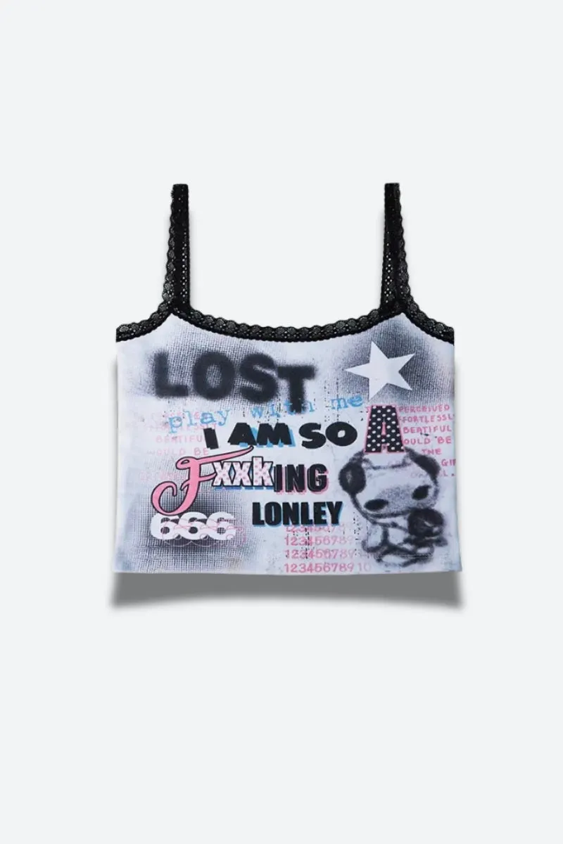 Y2K Grunge I Am So Lonely Top