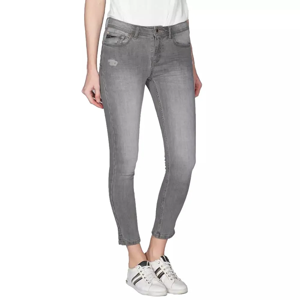 Yes Zee Gray Cotton Women's Push-Up Jeggings